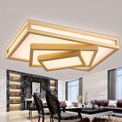 MAX 48W Modern/Contemporary Mini Style Painting Wood/Bamboo Flush Mount Living Room / Bedroom / Dining Room / Study Room/Office / Hallway