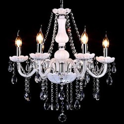 Chandeliers Crystal Modern 6 Lights /Contemporary Living Room/Bedroom/Dining Room/Office Glass