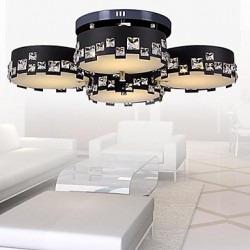 8W Modern/Contemporary Crystal Metal Flush Mount Living Room