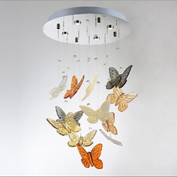 Crystal Lamp LED Circular Living Room Butterfly Crystal Lamp 4
