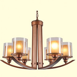 5 Traditional/Classic / Retro Mini Style Painting Metal Chandeliers Living Room / Bedroom / Dining Room