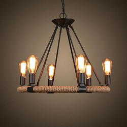 40W Traditional/Classic / Rustic/Lodge / Retro / Country / Vintage Painting Metal Pendant LightsLiving Room / Bedroom / Dining Room /