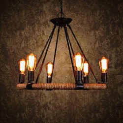 40W Traditional/Classic / Rustic/Lodge / Retro / Country / Vintage Painting Metal Pendant LightsLiving Room / Bedroom / Dining Room /