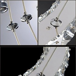 Crystal LED Chandelier Lights Lighting Modern Single Rings D50CM K9 Large Crystal Indoor Ceiling Light Fixtures
