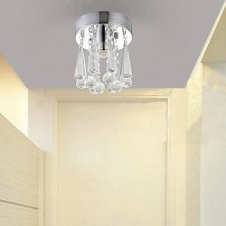 1-Light LED Semi Flush Mount in Crystal