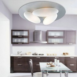 Modern Flush Mount with 3 Lights (G9 Bulb Base)