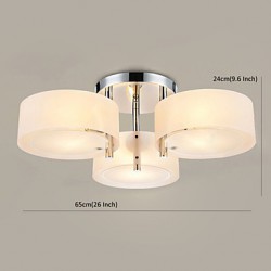 Flush Mount Modern/Contemporary 3 Lights Ceiling Light/Kids Room/Entry/ Hallway/ Metal