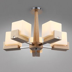 Flush Mount Mini Style Modern/Contemporary Living Room / Bedroom / Dining Room / Study Room/Office / Kids Room /Bamboo