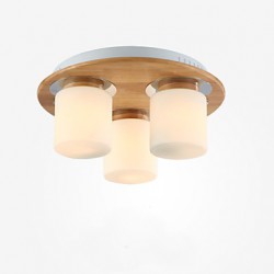High Brightness Original Wooden Modern Ceiling Lights for Living Room Bedroom Country Style