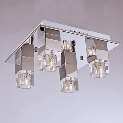 Ceiling Lamps , 4 Light , Crystal Artistic Stainless Steel Plating