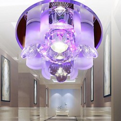 1W Modern/Contemporary Crystal Metal Flush Mount Living Room