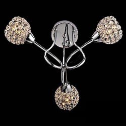 Max 40W Modern/Contemporary / Traditional/Classic Crystal Electroplated Metal Pendant Lights / Flush Mount Bedroom / Dining Room / Hallway