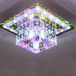 18CM Crystal Ceiling Lamp Spotlight LED SMD 3W Creative Lamp Tube Light Colorful Color Dome Light