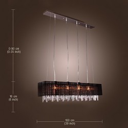 Max 60W Modern/Contemporary / Island Crystal Others Metal Pendant Lights Dining Room