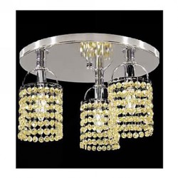 Max 40W Modern/Contemporary Crystal Electroplated Metal Chandeliers / Flush Mount Living Room / Bedroom / Dining Room