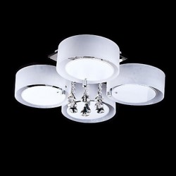 60W Modern/Contemporary Chrome Metal Flush Mount Living Room