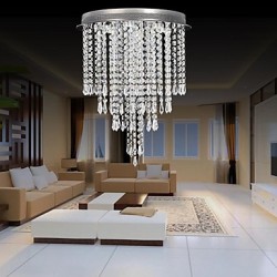 3W Modern/Contemporary Crystal / LED Chrome Crystal Flush MountLiving Room / Bedroom / Dining Room / Kitchen / Study Room/Office / Kids