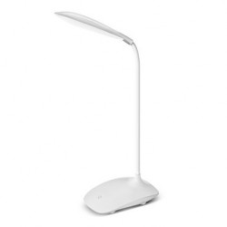 Modern Creative White USB Rechargeable Touch Control 600Lx LED Desk Lamp Table Lamp