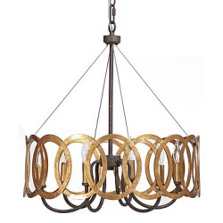 MAX:60W Traditional/Classic Gold Metal Chandeliers Bedroom / Dining Room / Study Room/Office / Hallway