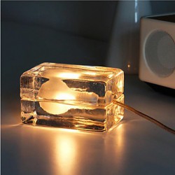 G9*1 12*8*7CM 3-5㎡220V Button Switch Ice Creative Personality Desk Lamp Glass Decorative Fashion Lamp LED Light