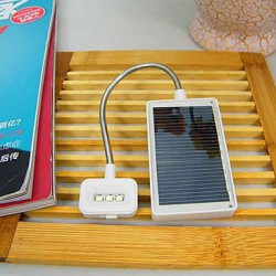 USB and Solar Powered LED Reading Lamp Multi-function Clip-on Table Lamp LED Emergency Light