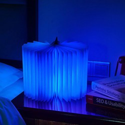 Portable Bedroom Flip folding Night Light USB Charge LED Book Light Decor Lamps (Random Color)