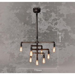 MAX 40W Traditional/Classic / Vintage / Retro / Lantern / Country Painting Metal Pendant LightsLiving Room / Bedroom / Dining Room /