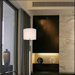 Cloth art leather Chinese style floor lamp