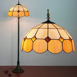 Mongolian Yurt Decoration Floor Lamp, 2 Light, Resin Glass Painting Process