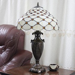Beads Decoration Table Lamp, 2 Light, Resin Glass Painting