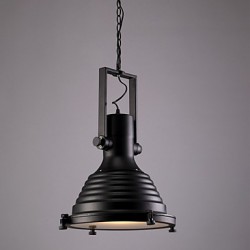 Retro Bar Iron Pendant Lamp and Glass Shade For Coffee Shop