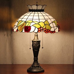 Crown Design Table Lamp, 2 Light, Resin Glass Painting