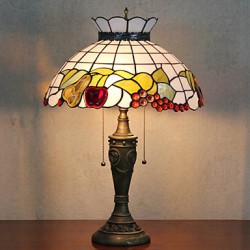 Crown Design Table Lamp, 2 Light, Resin Glass Painting