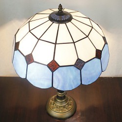 Table Lamp, 2 Light, Minimalist Resin Glass Painting