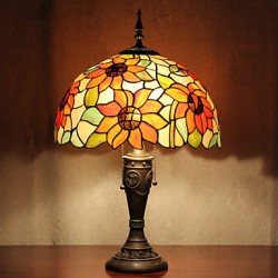 Table Lamp, 2 Light, Resin Glass Painting
