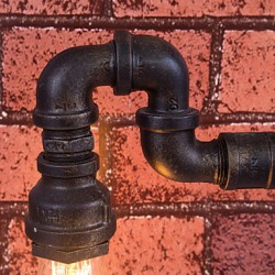 Retro Industrial Iron Pipe Lamp