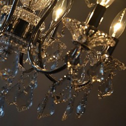 MAX:60W Traditional/Classic Crystal Chrome Metal Chandeliers Bedroom / Dining Room / Study Room/Office / Entry / Hallway