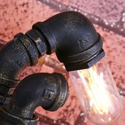 Retro Industrial Iron Pipe Lamp