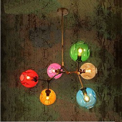 Art Color Glass Bulb Pendant Living Room Dining Room 6