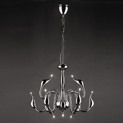 Max 10W Modern/Contemporary Candle Style Electroplated Metal Chandeliers Living Room / Bedroom / Dining Room