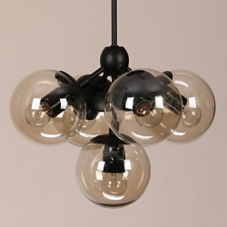 Chandeliers 5 Lights/Glass Ball Lights/ Retro Living Room / Hallway / Outdoors / Garage Metal