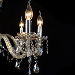 110V OR 220V 6 Lights Luxury Crystal Chandelier/Cognac Color/K9 Crystal Chandeliers Living Room / Bedroom