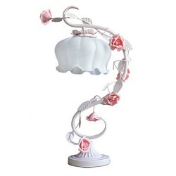 Rural European Ornamental Flowers And Plants of Bedroom The Top of A Bed Lamp Roses Lamp