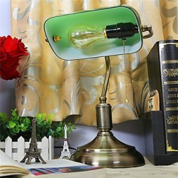 American Vintage Bank Boutique Glass Lamp