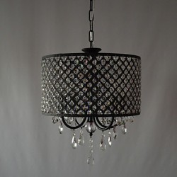 Max 60W Modern/Contemporary / Drum Crystal Chrome Chandeliers Living Room / Bedroom / Dining Room / Study Room/Office