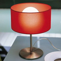 60W E27 Classic Style Table Lamp with Red Shade