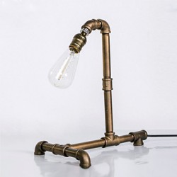 Handmade Vintage Edison Table Lamp Light Bulb Vintage Table Lamps Personalized Water Pipe Desk Lamp FJ-DT2X1-007A0