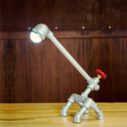 Retro Metal desk lamp Light Novely Style Antique Iron Industrial Water Pipe Tube Desk Lamp Light Led Lamp -FJ-DT1S-004A0
