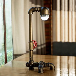 Vintage Industrial Retro Pipe Bedside Desk Table Lamp Light E27 Led Light Cafe Decoration Desk Lamp-FJ-DT1S-008A0