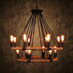 40W Traditional/Classic / Rustic/Lodge / Vintage / Retro / Country Painting Metal Pendant LightsLiving Room / Bedroom / Dining Room /